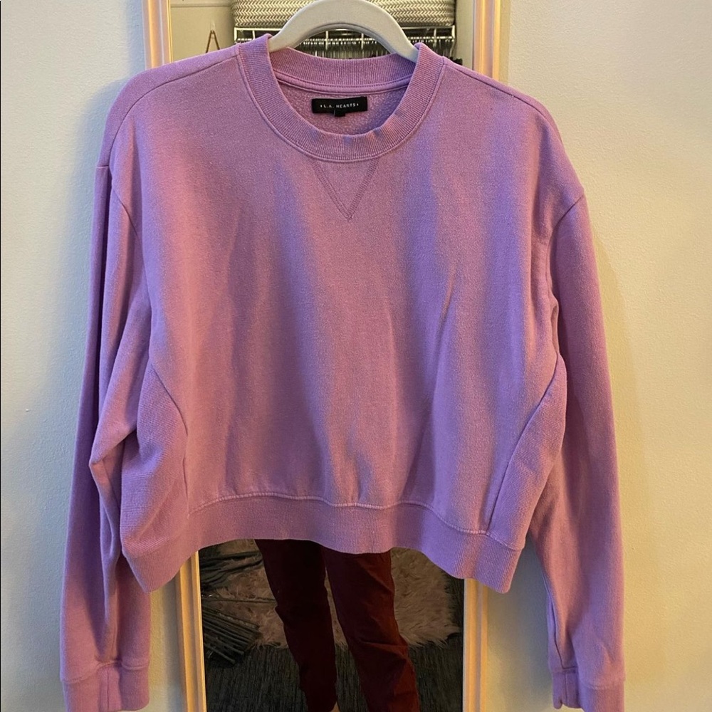 LA HEARTS CROPPED SWEATSHIRT